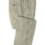 Летние серые брюки из льна – Solbiati