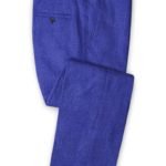 Летние ярко-синие брюки из льна – Solbiati