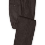 Летние коричневые брюки из льна – Solbiati