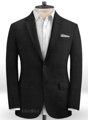 Офисный пиджак костюм из шелка, шерсти и льна – Solbiati