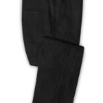 Офисные черные брюки из шелка, шерсти и льна – Solbiati