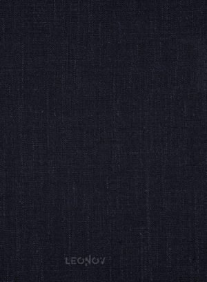 Темно-синий офисный костюм из шелка, шерсти и льна