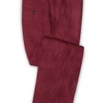 Ярко-бордовые брюки из шелка, шерсти и льна – Solbiati