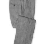Повседневные утонченные серые брюки шелка, шерсти и льна – Solbiati
