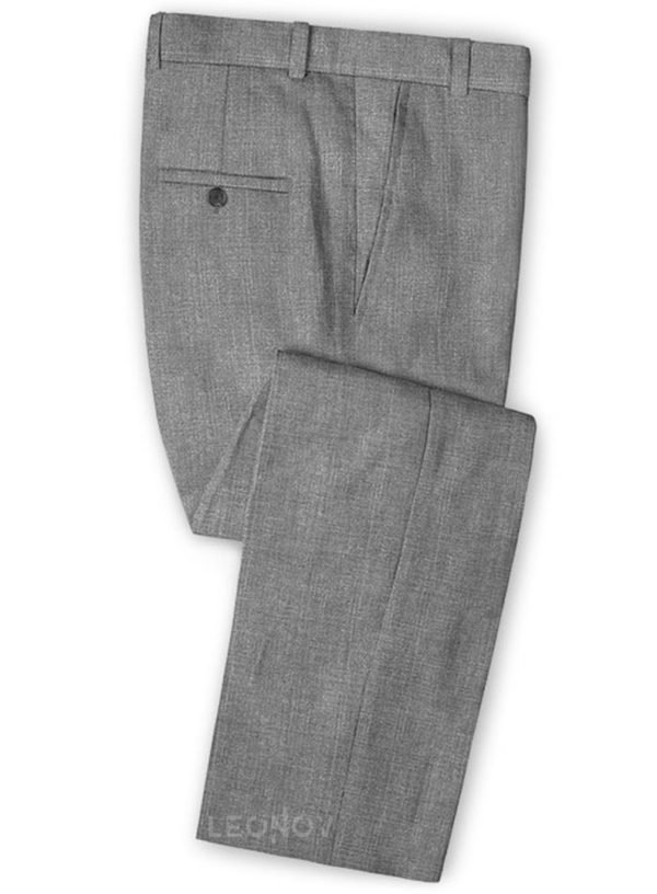 Повседневные утонченные серые брюки шелка, шерсти и льна – Solbiati