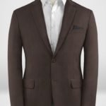 Повседневный коричневый пиджак из шерсти