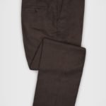 Повседневные коричневые брюки из шерсти