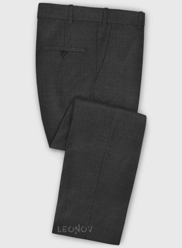 Деловые классические угольно-серые брюки из шерсти