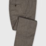 Деловые классические коричневые брюки из шерсти