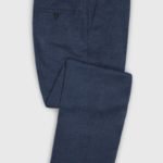 Деловые классические синие брюки из шерсти